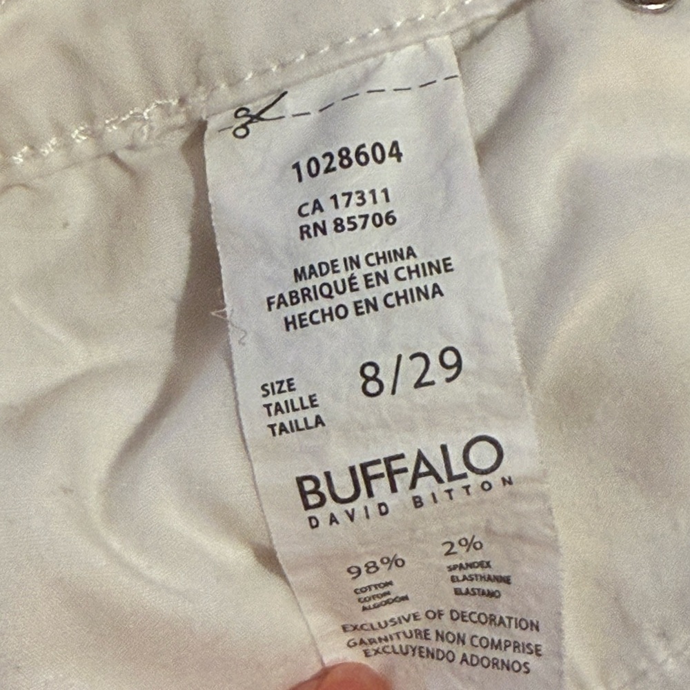 Buffalo David Bitton Women's Straight Leg White Jeans - Picture 4 of 4